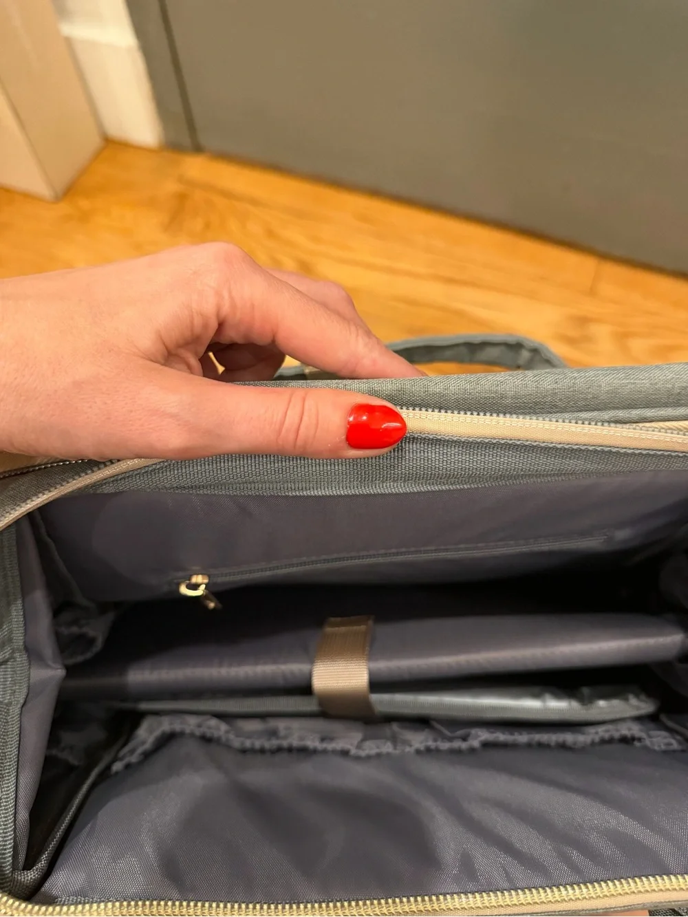 Diaper Bag Backpack that unfolds into a bassinet. NWT!